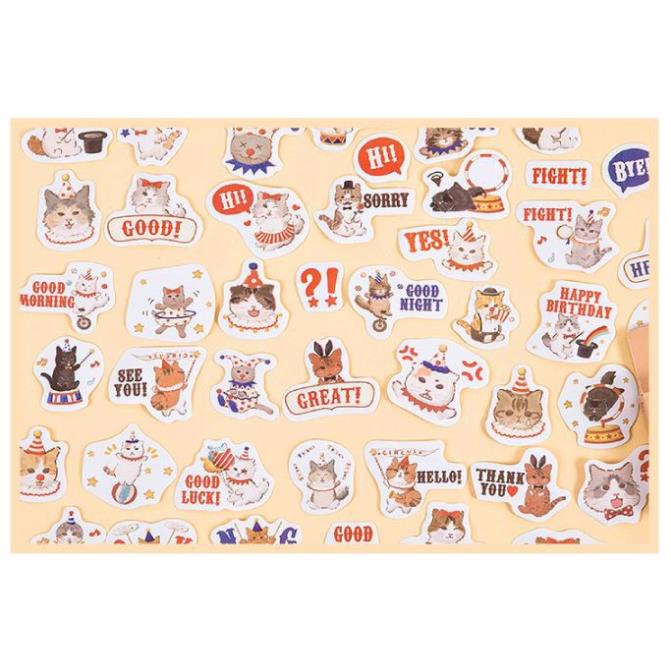 Bộ 46 Sticker Mèo Ảo Thuật E110