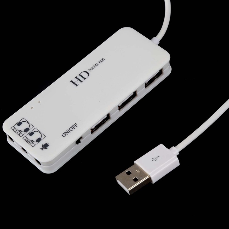 Card Âm Thanh 3 Cổng Usb Cho Pc White