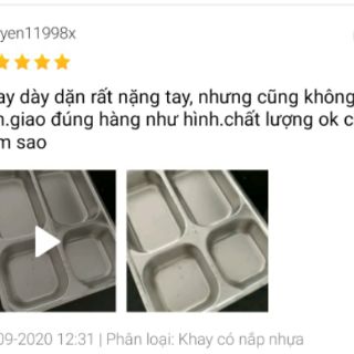 Khay cơm 4 ngăn (inox 304 ) Hàn Quốc