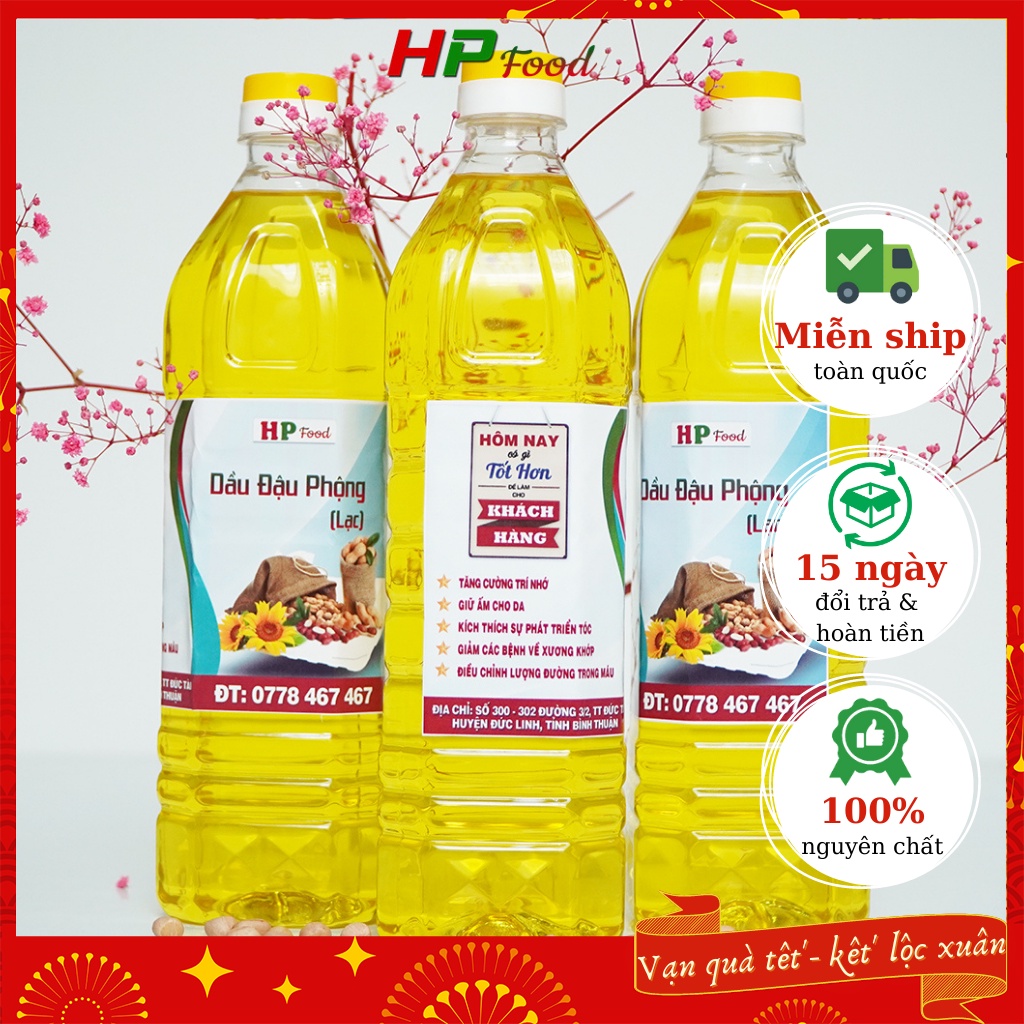 Dầu Lạc - Dầu Đậu Phộng Nguyên Chất (100%) HP FOOD