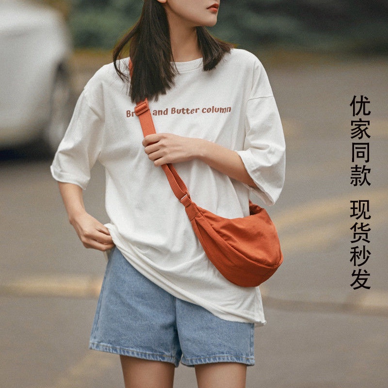 Túi Canvas Đeo Chéo Chống Thấm Nước Thời Trang Cho Nữ