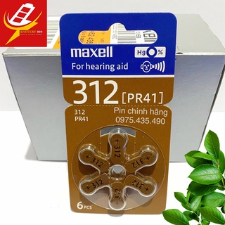 Pin Trợ Thính Maxell PR41 312 Chính Hãng dùng cho máy trợ thính, máy nhét tai