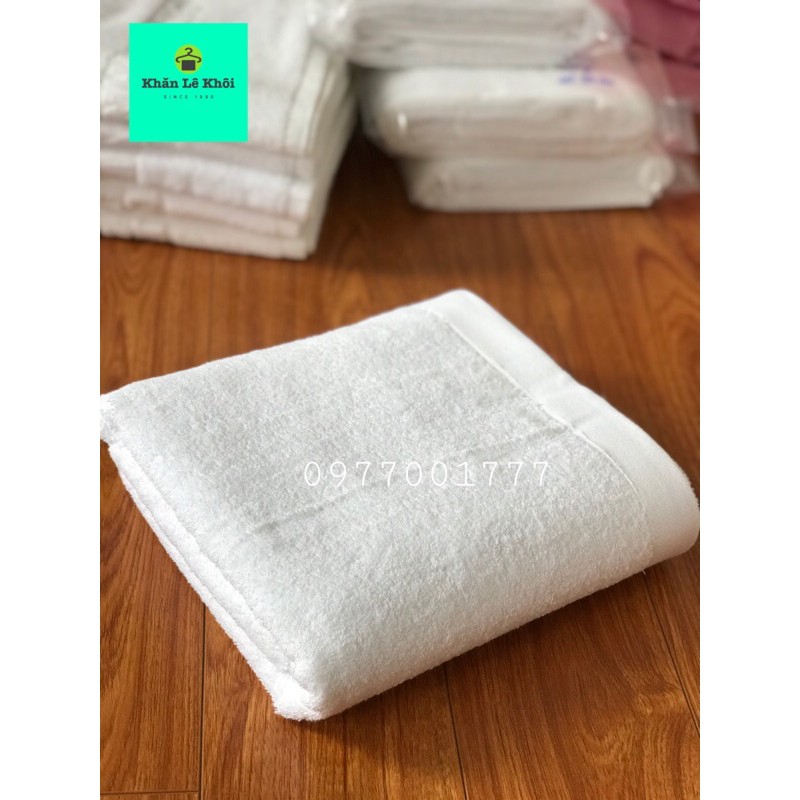 Khăn tắm khách sạn size lớn Phong Phú 100% cotton - 70x140cm (Trơn, không logo, không chữ)