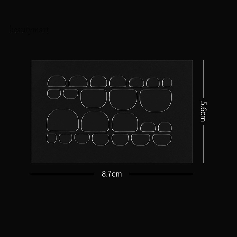 [Hàng mới về] Tấm 24 miếng băng keo 2 mặt trong suốt dán móng tay giả tiện dụng