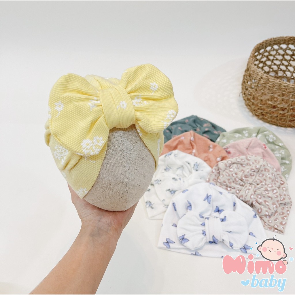 Mũ nón turban đáng yêu cho bé gái (5-10kg) Mimo Baby MTB15