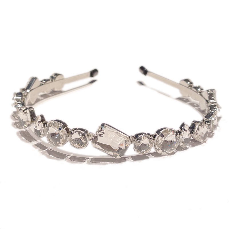 Cài tóc đính đá pha lê thiết kế đơn giản phong cách Hàn Quốc thời trang cho nữ