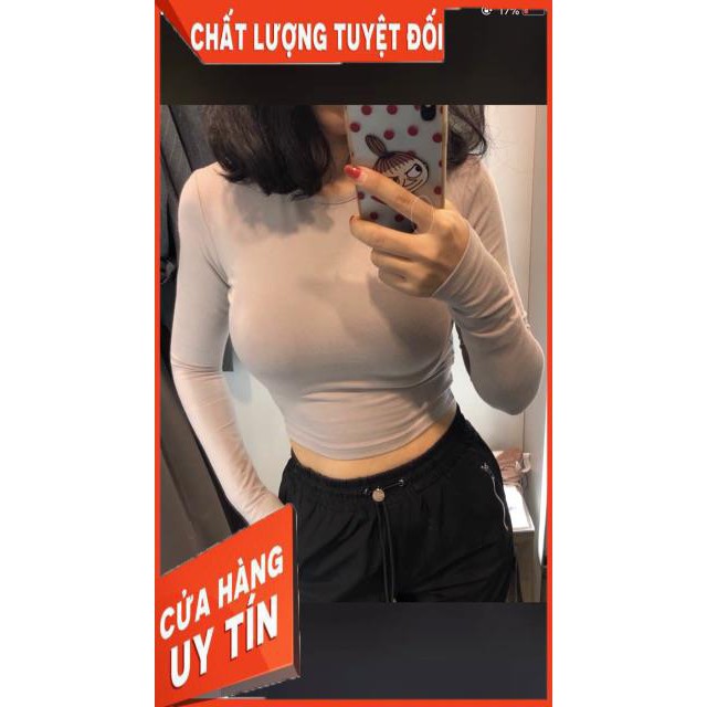 ÁO THUN CROPTOP TAY DÀI BODY NHIỀU MÀU- chất đẹp