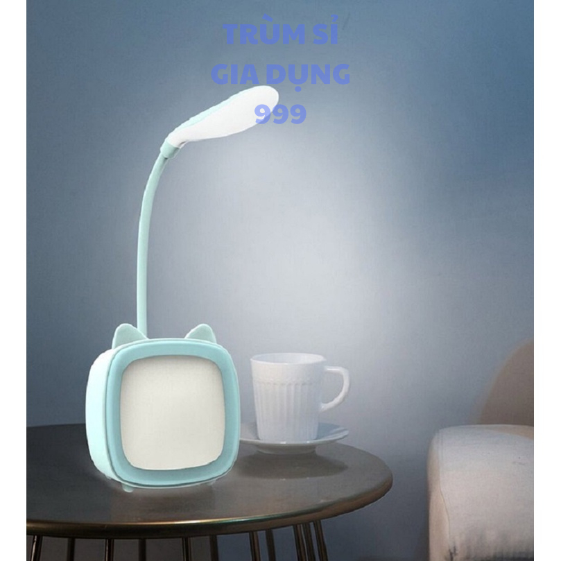 Đèn led để bàn học sạc usb hình lá