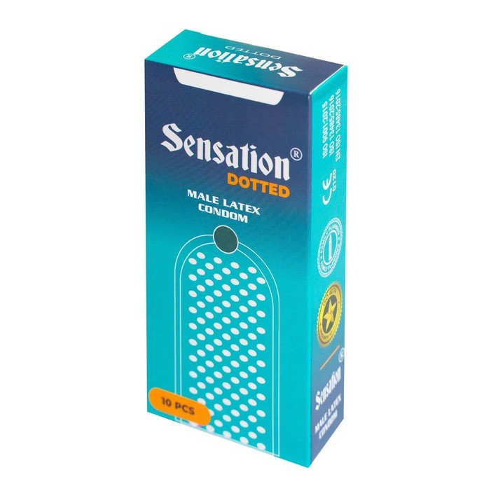 Hộp bao cao su gân gai Sensation Dotted - 10 chiếc