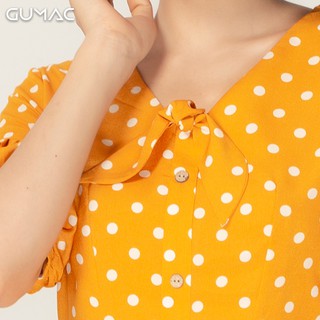 Đầm bi cổ V nơ DA928 GUMAC