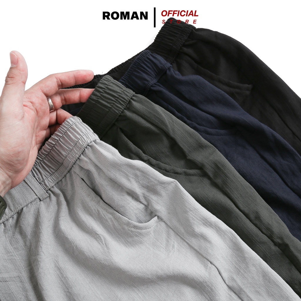 Quần Short Nam Vải Đũi ROMAN Thời Trang Cao Cấp Mềm Mát Dễ Chịu QD01