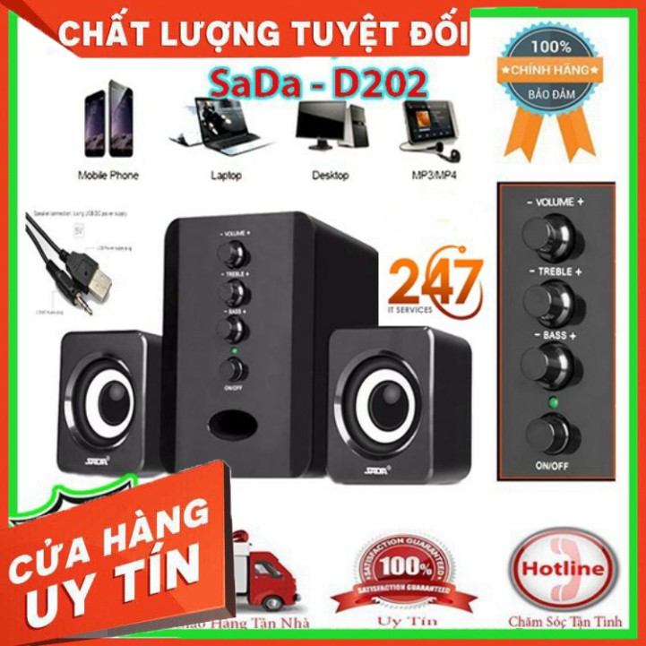 Loa máy tính SADA D-202 Bảo Hành 12 Tháng