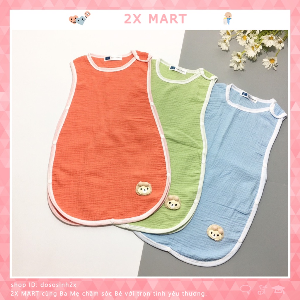 Áo choàng cho bé trai gái- choàng ngủ xô nhăn cho bé 2x Mart