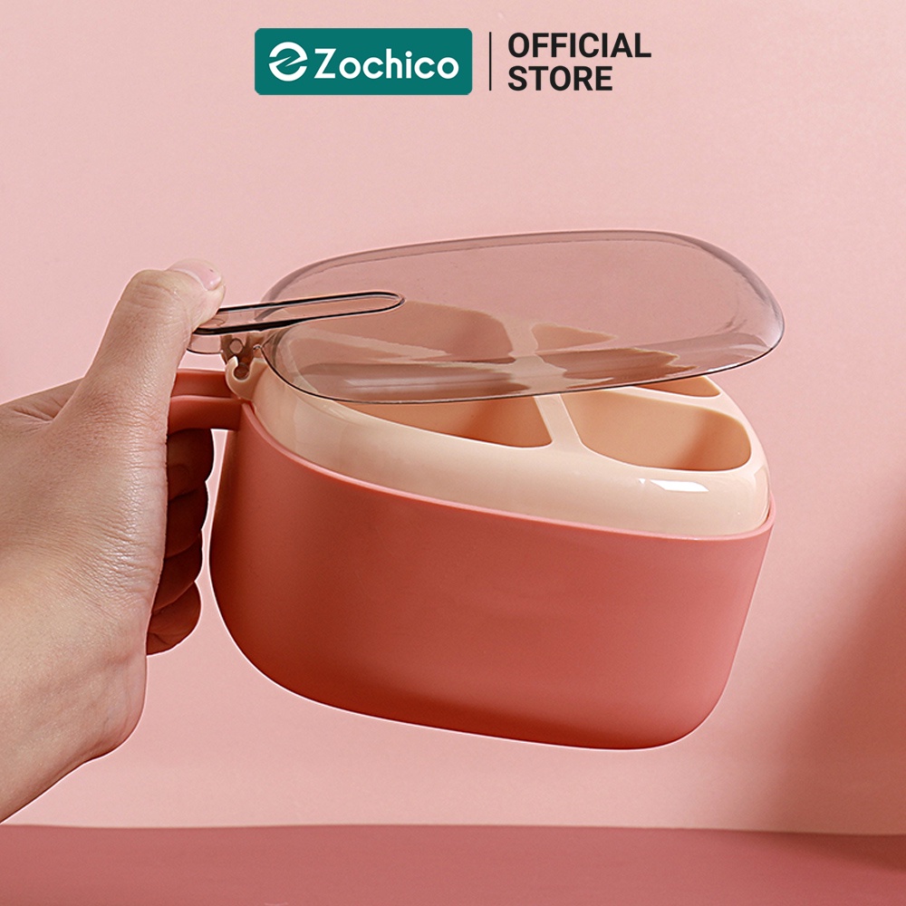 Hộp đựng gia vị 4 ngăn hai lớp cao cấp Zochico