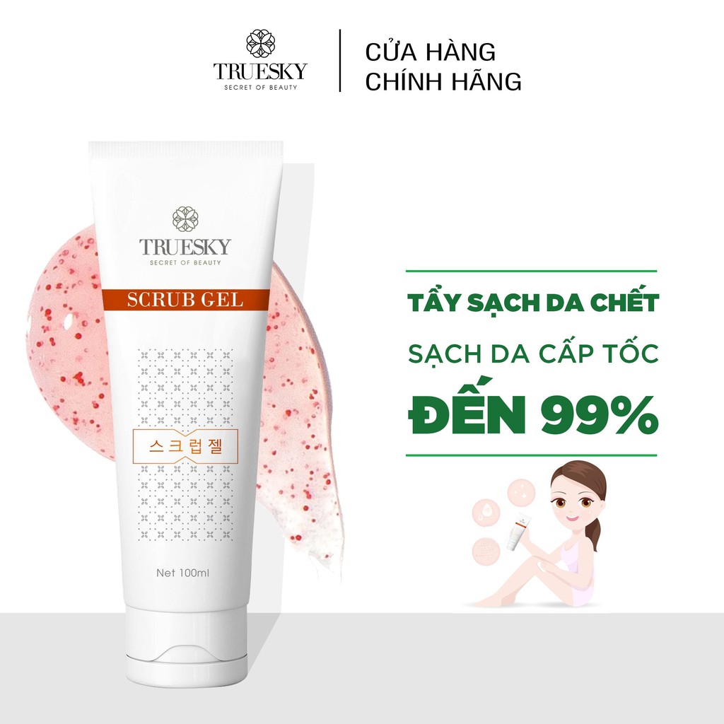 Tẩy tế bào chết toàn thân chiết xuất trà xanh giúp làm sạch da chết và ngăn ngừa mụn Truesky Green Tea Body Scrub 300g | BigBuy360 - bigbuy360.vn