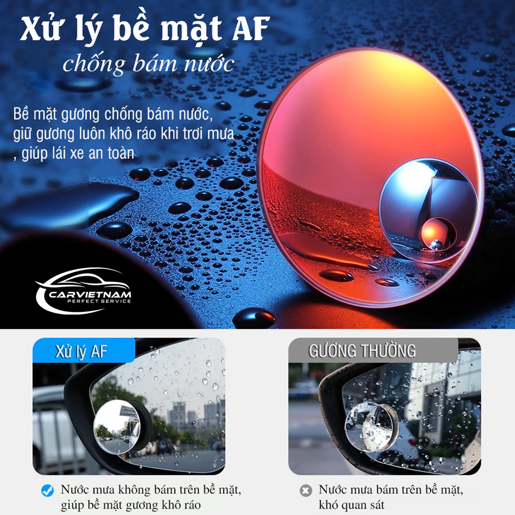 Gương Cầu Lồi Xoá Điểm Mù Ô Tô Xoay 360 Độ  - Kính Lồi Gắn Gương Chiếu Hậu Oto Cao Cấp Có Viền, Không Viền