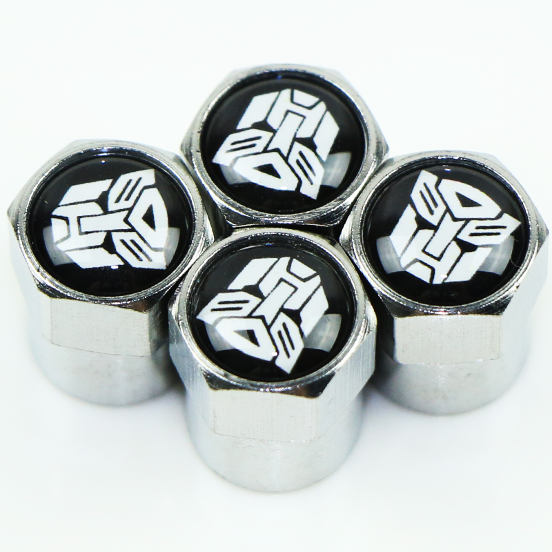 4 Autobot Transformers Autobot Xe Bánh Lốp Van Mũ Decal Biểu Tượng Phụ Kiện Ô Tô-Tạo Kiểu Xe