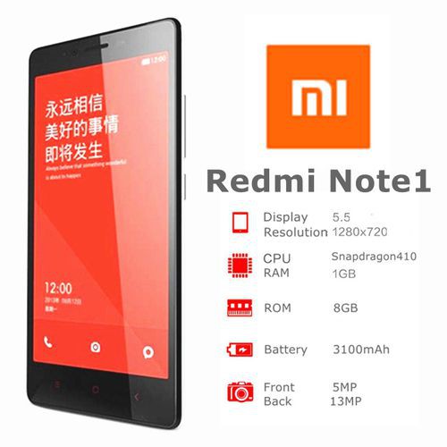 ĐIỆN THOẠI XIAOMI REDMI NOTE 1, RAM 1GB, MÀN HÌNH TO 5.5 INCH, CÓ TIẾNG VIỆT | BigBuy360 - bigbuy360.vn