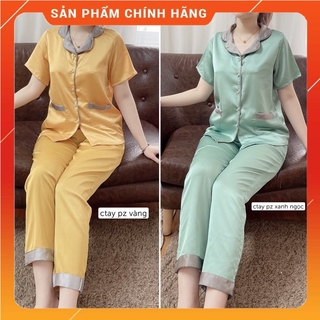 Đồ bộ lụa satin tay ngắn quần dài cao cấp