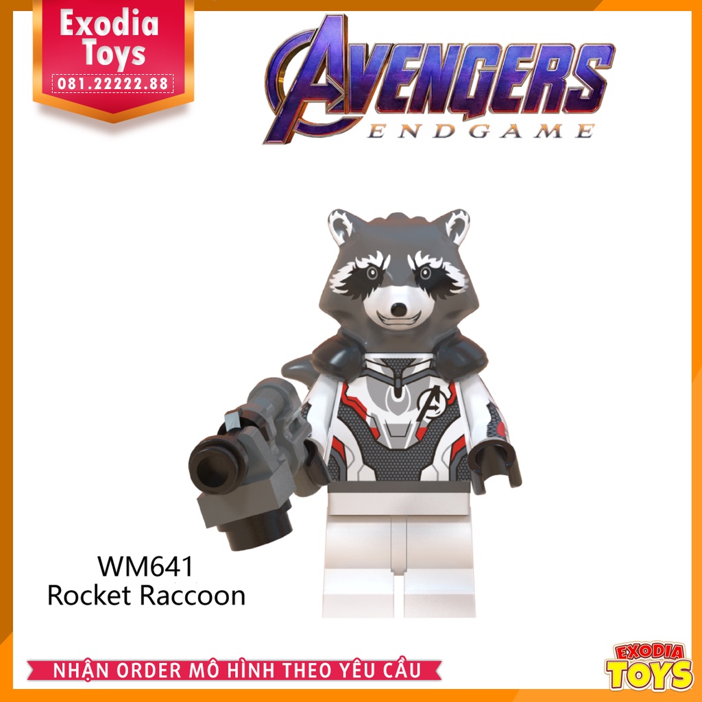 Xếp hình Minifigure Marvel Biệt đội siêu anh hùng Avengers Endgame - Đồ Chơi Lắp Ghép Sáng Tạo - WM 6054