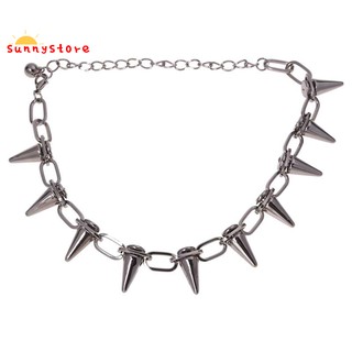 Vòng cổ choker đinh tán phong cách Punk phá cách
