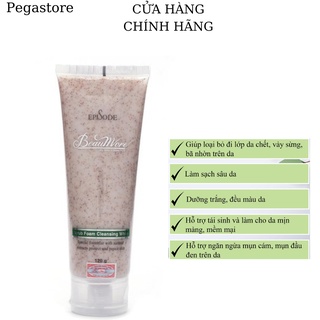 Srm hạt mơ 120g - sữa rửa mặt trắng da beaumore episode srub foam
