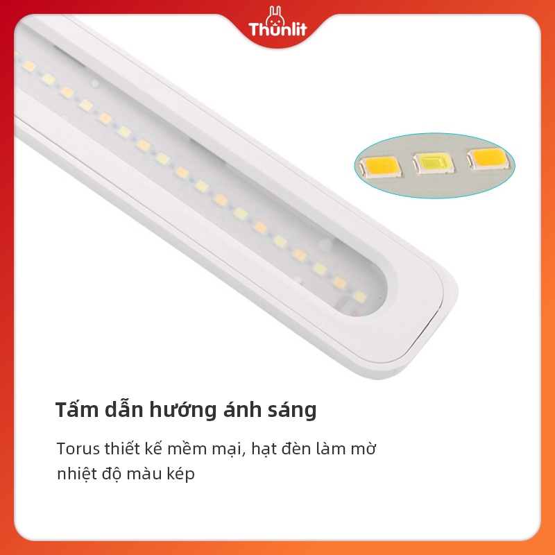 Đèn để bàn Thunlit cảm ứng 7W 3000mAh USB 3 màu có phụ kiện