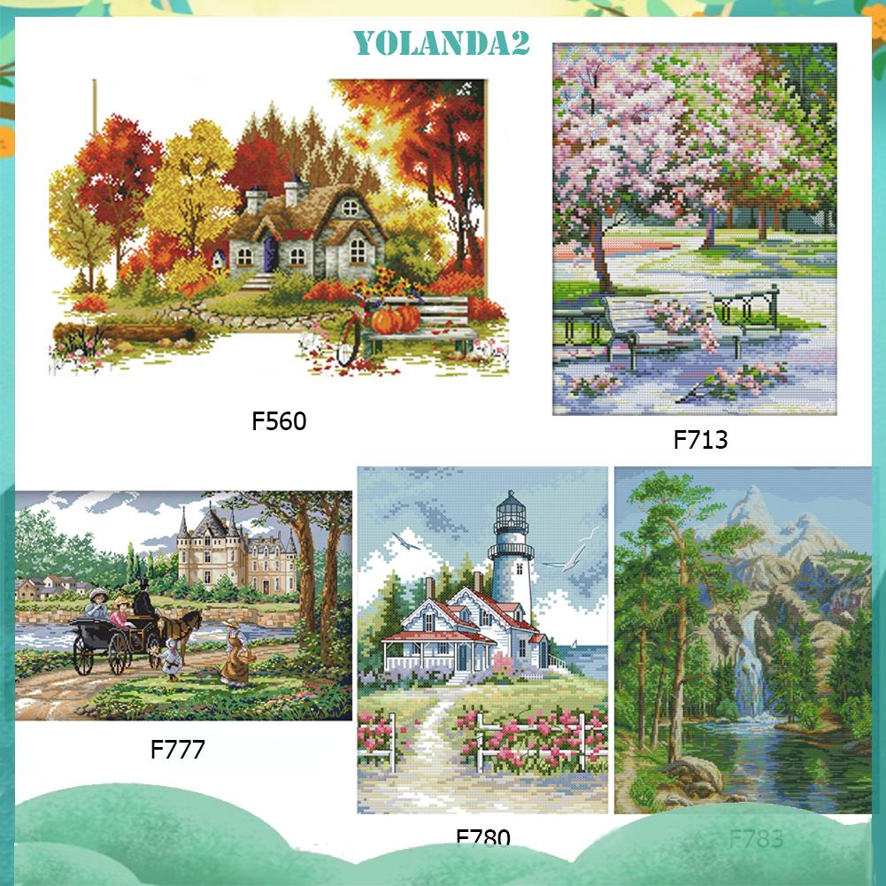 Bộ Tranh Thêu Chữ Thập 11ct Hình Phong Cảnh