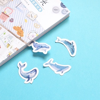 Hộp 45 Miếng Dán Sticker Cá Voi Trang Trí Sổ