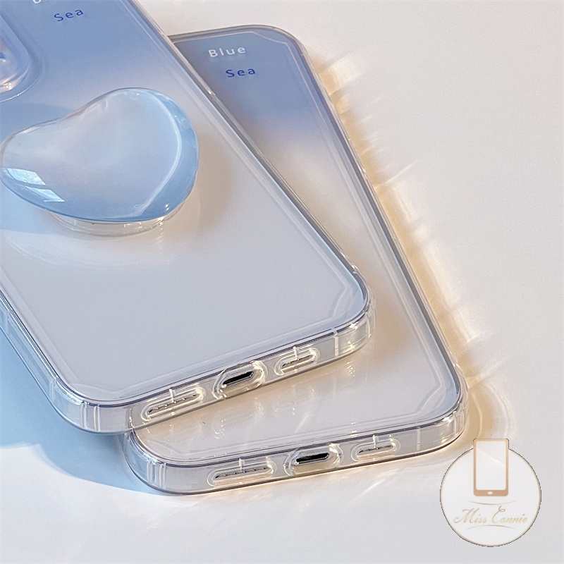 Ốp Điện Thoại tpu Mềm Trong Suốt Màu gradient Có Vòng Đỡ Cho iphone 7 15 8 6 6s plus 11 13 12 15 pro max xr x xs max se 2020