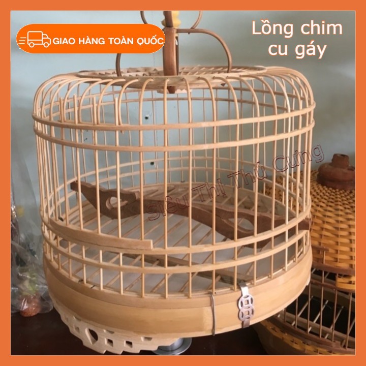  Lồng cu gáy - Lồng chim cu gáy bằng tre đẹp có kèm móc treo