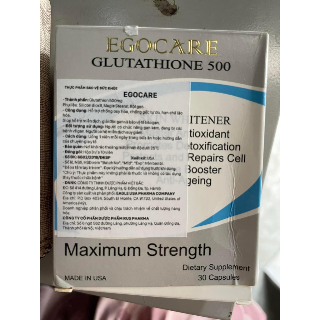 Thực phẩm chức năng chống oxy hoá, hỗ trợ xạm da, hỗ trợ chức năng gan Egocare  - BS THI