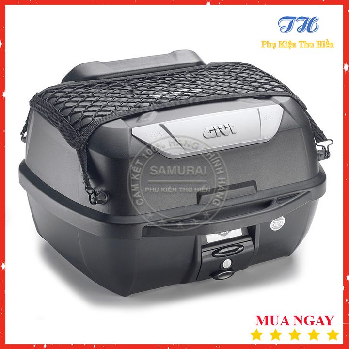 Thùng Givi E43NTL-ADV 43 Lít Mulebox Gắn Sau Xe Máy, Xe Motor Màu Đen Có Full Phụ Kiện Đi Kèm Với Đế Đệm