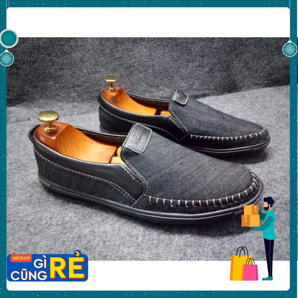 Giày lười nam - Giày nam vải bố cao cấp