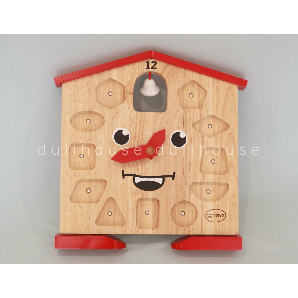 Đồ chơi gỗ đồng hồ Winwintoys Hỗ trợ bé nhận biết giờ giấc các số luyện đôi tay khéo léo của bé trong việc lắp ghép
