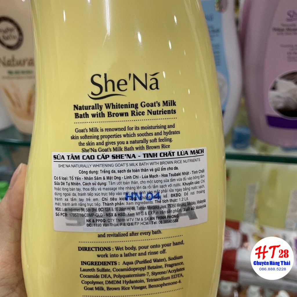 Sữa Tắm She'na Malaysia Dưỡng Da Cao Cấp Loại 1200ml