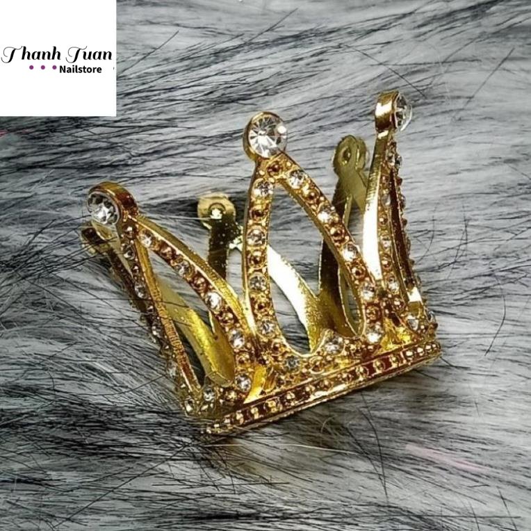 Vương miện đính đá trang trí mẫu móng(phụ kiện nail)  - Phụ kiện đồ nail