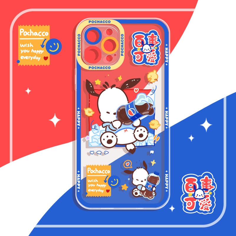 Ốp Điện Thoại Tpu Mềm Chống Sốc In Hình Cún Pochacco Cho iPhone 11 12 13 pro max XS X XR XSMax 7 8 6 6s plus SE 2020