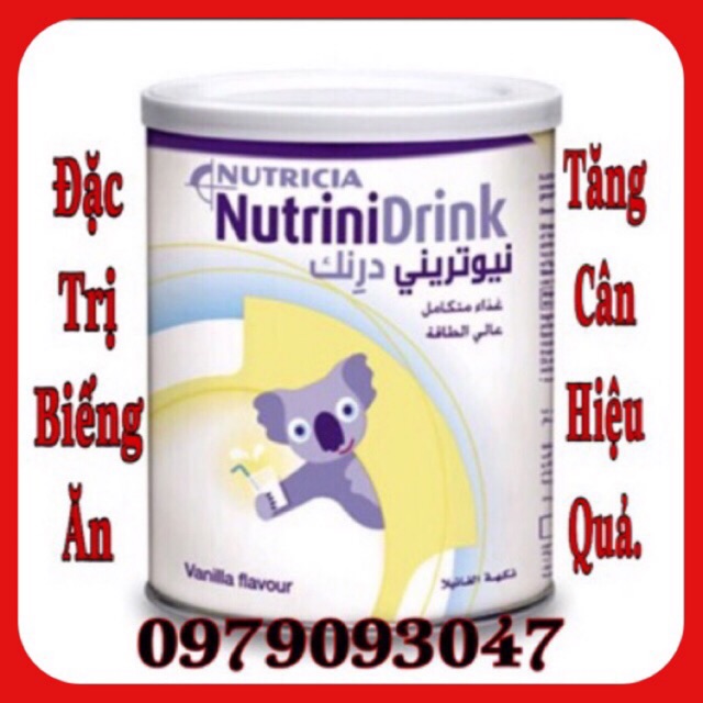  Sữa NutriniDrink Nhập khẩu (1- 10 tuổi) lon 400g, date: 02/2022