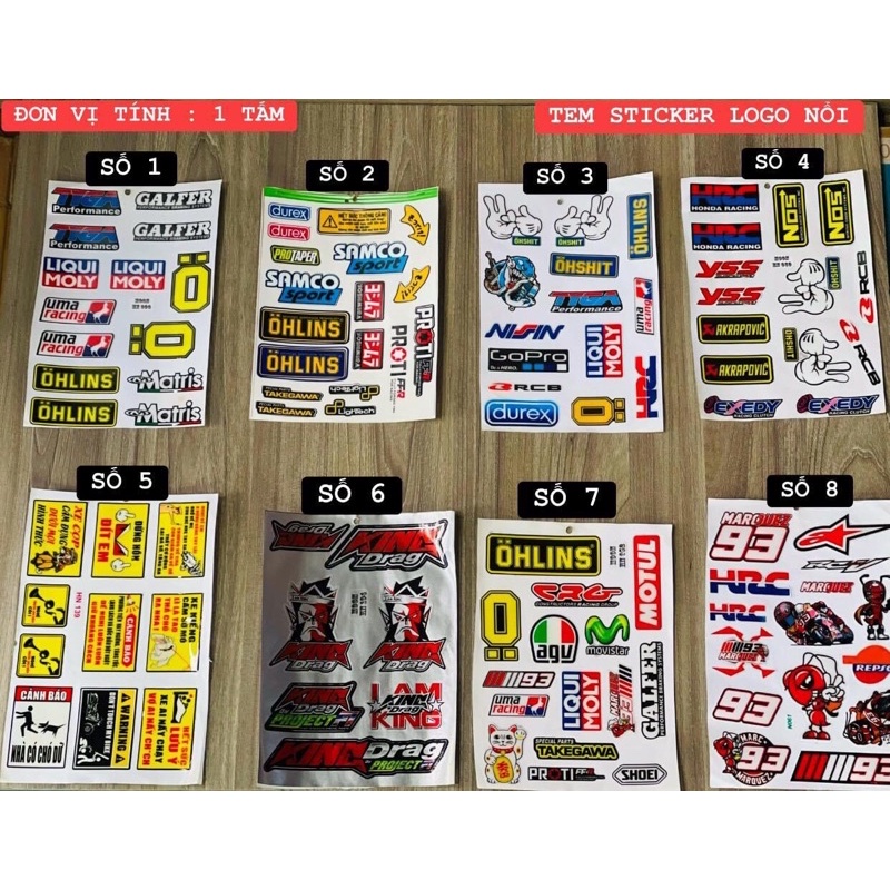 TEM STICKER LOGO NỔI TRANG TRÍ XE