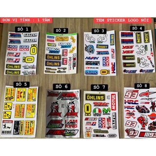 Tem sticker logo nổi trang trí xe