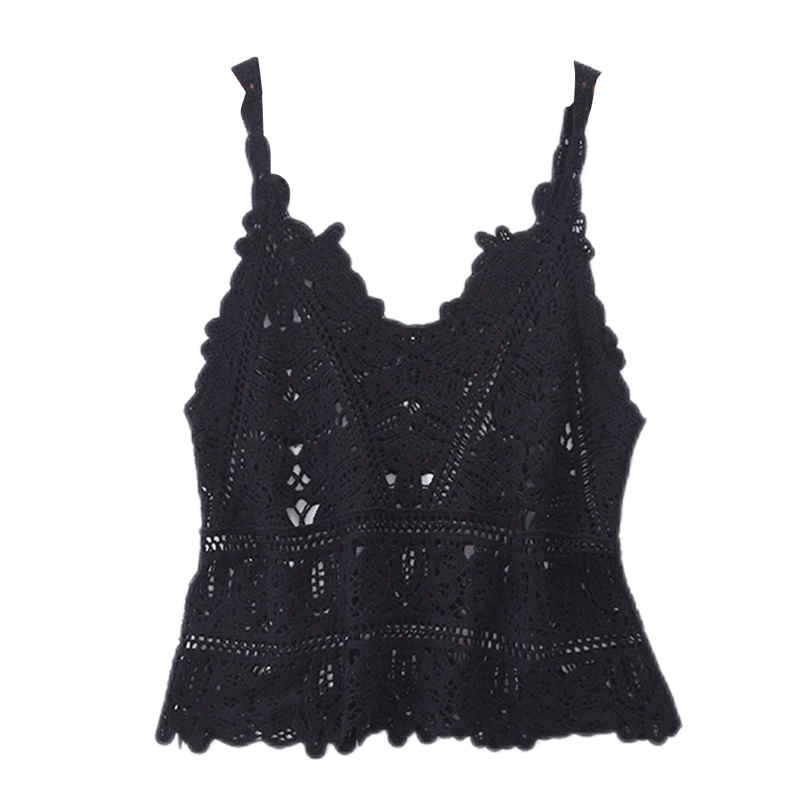 Brroa Áo Croptop Dệt Kim Hai Dây Dáng Ngắn Gợi Cảm Cho Nữ