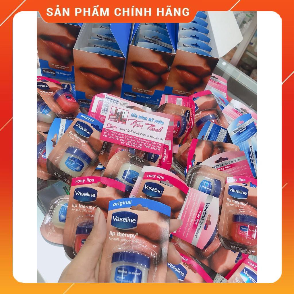 [CHÍNH HÃNG] Son dưỡng môi Vaseline của Mỹ, dạng hủ 7g, màu hồng nhẹ, dưỡng môi, chống khô môi, nứt nẻ môi