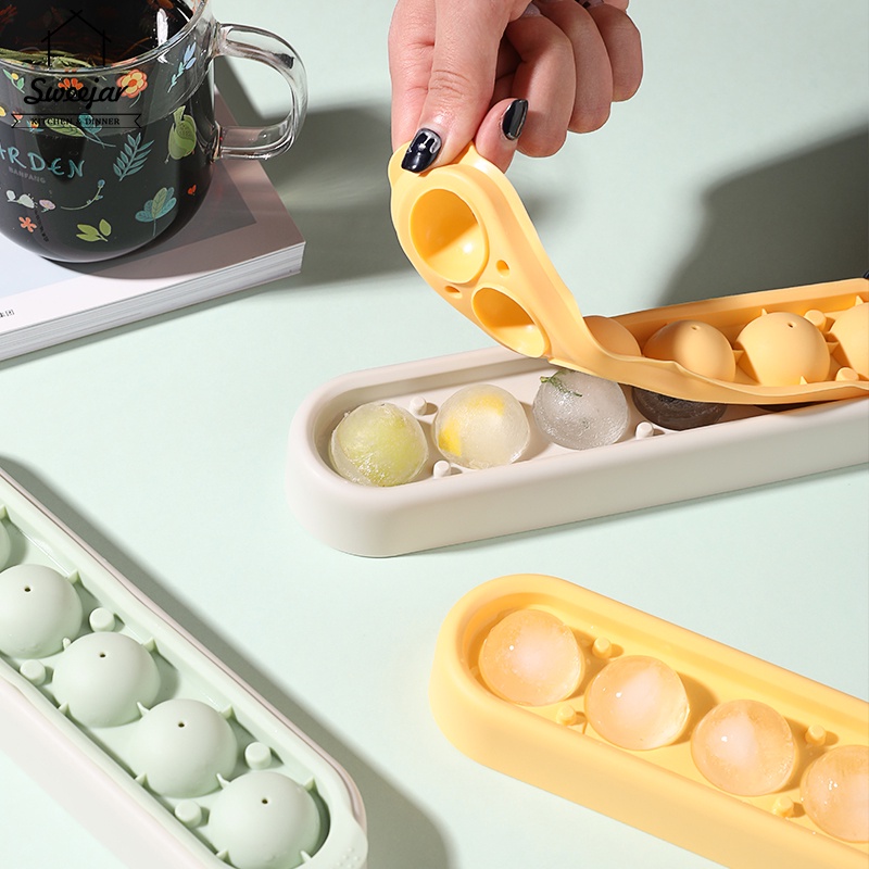 Khay làm đá viên DIY SWEEJAR bằng silicone có nắp đậy đa năng tiện lợi