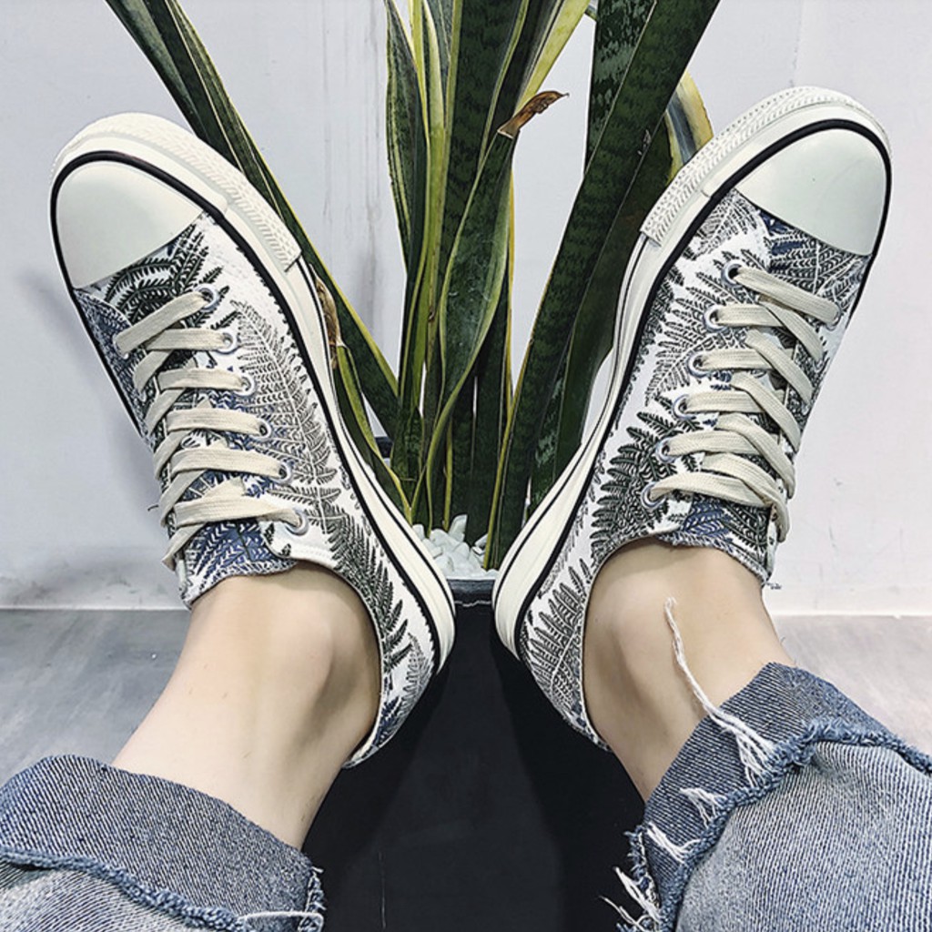 [ SẴN 37, 38 ] Giày Họa Tiết Cây Vintage Siêu Độc - Đủ size Nam Nữ