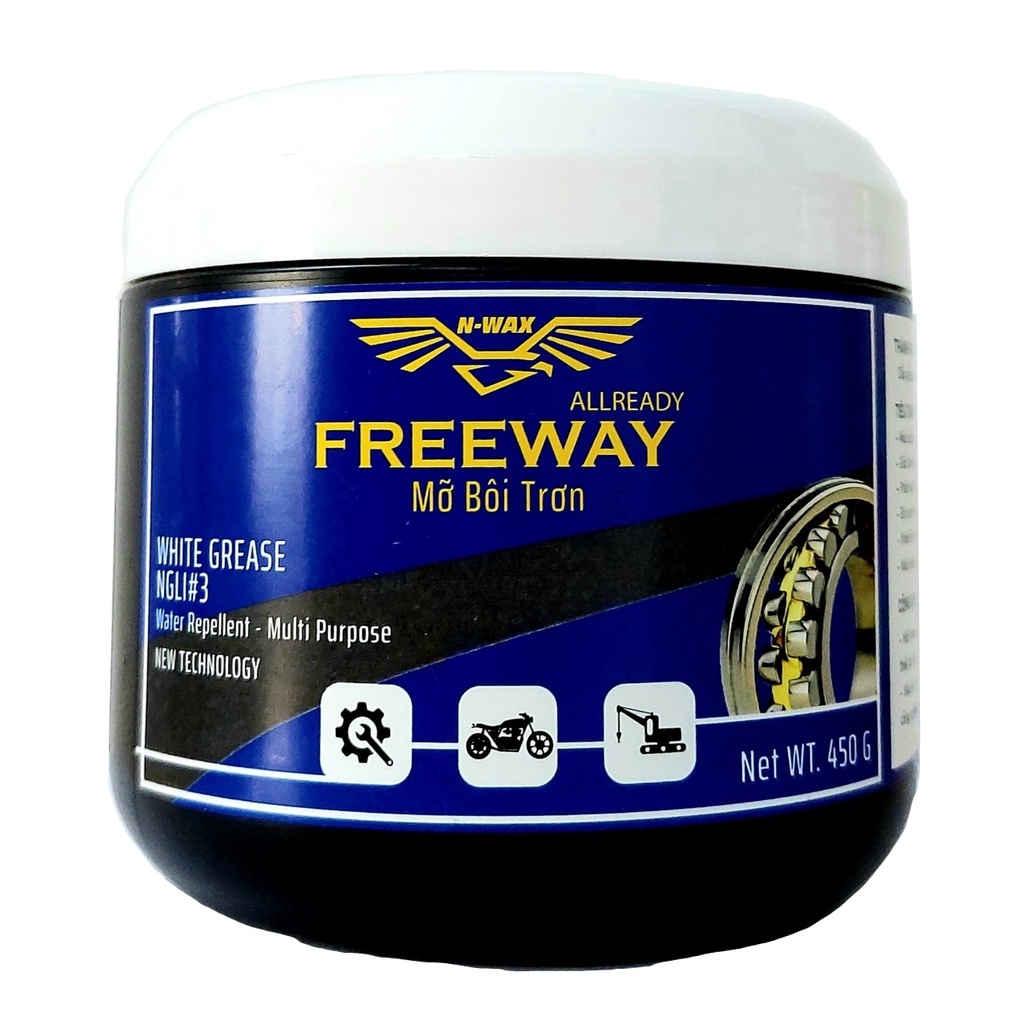 MỠ TRẮNG FREEWAY WHITE GREASE NGLI#3 450 GRAM CHỊU NHIỆT 180 ĐỘ