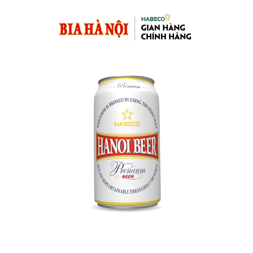 HỎA TỐC HÀ NỘI - Thùng 24 lon Hanoi Premium Beer - HABECO (330ml/lon)