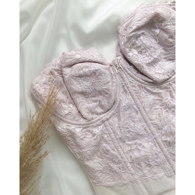 Áo corset hồng pastel 2hand