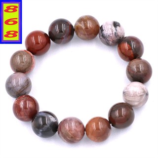 Vòng đeo tay Gỗ Hóa Thạch 14 ly - Hợp tất cả các mệnh - Chuỗi size lớn