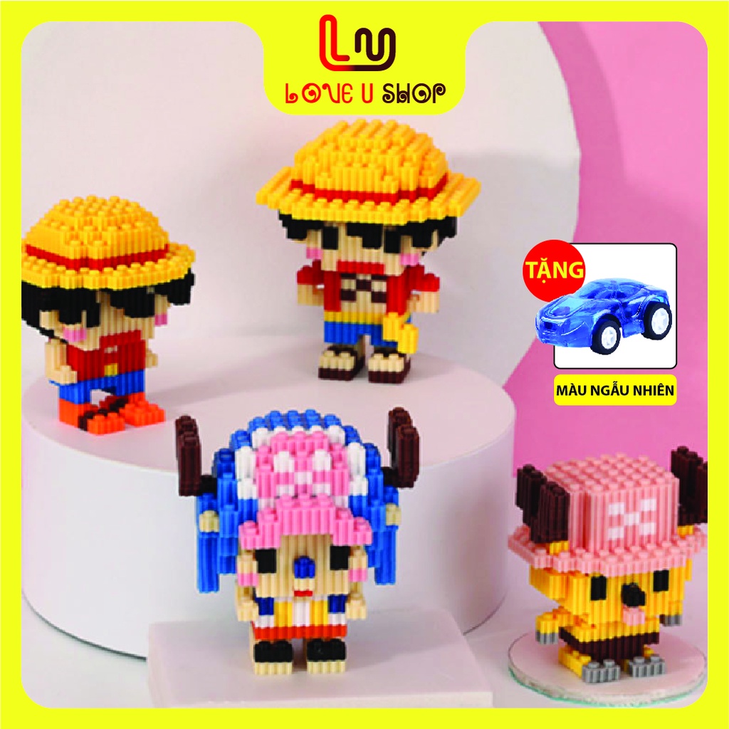 Lego 3d, đồ chơi lắp ráp, mô hình luffy, Songoku